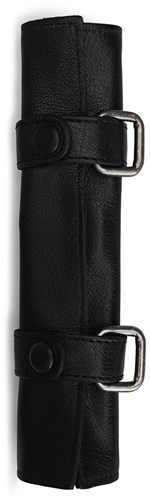 MUUD Carita E - Black Handmade leather case small 21 x 12 cm