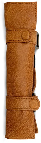 MUUD Carita E - Whiskey Handmade leather case small 21 x 12 cm