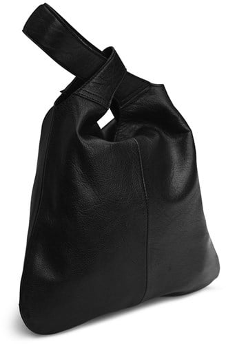 MUUD Dzana - Black Handmade leather handbag 27 x 26 cm-2