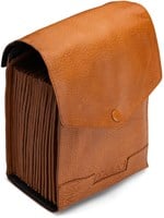 MUUD Betina XL - Whiskey Handmade leather case 19 x 15 cm-2