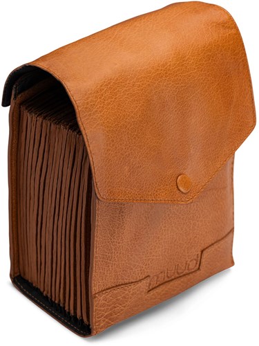 MUUD Betina XL - Whiskey Handmade leather case 19 x 15 cm-2