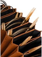 MUUD Betina XL - Whiskey Handgemaakt leren etui 19 x 15 cm