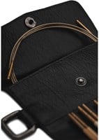 MUUD Carita D - Black Handgemaakt leren etui
