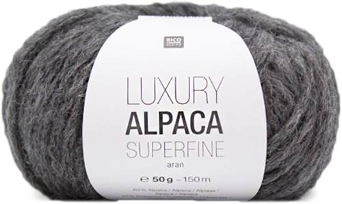 Rico Luxury Alpaca Superfine Aran 4 Medium Grey
