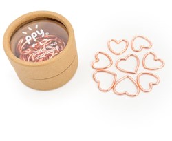 PPY Fixed Stitch Markers Rose Gold Colour Heart