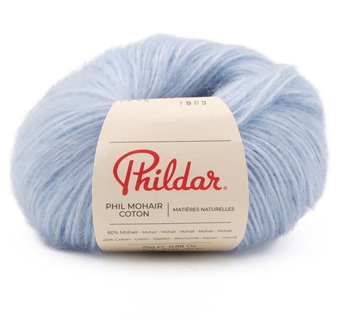 Phildar Phil Mohair Coton 1089 Babyblauw
