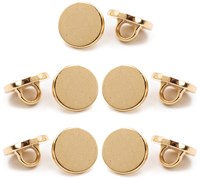 PPY Knopenset Plat Met Oog 10 mm Goudkleurig 5 Stuks