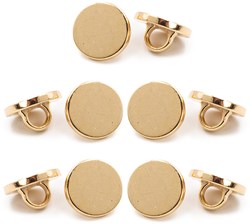 PPY Knopenset Plat Met Oog 10 mm Goudkleurig 5 Stuks
