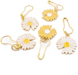 PPY Decorative Flower Stitch Markers - Set of 5 closable
