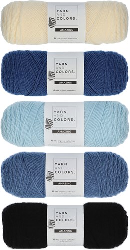 Dreambag Crochet Kit 07 Navy Blue - Ice Blue - Denim Without Bag