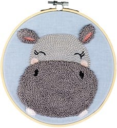 ReStyle Punch Needle Kit Hippo 17.8cm round