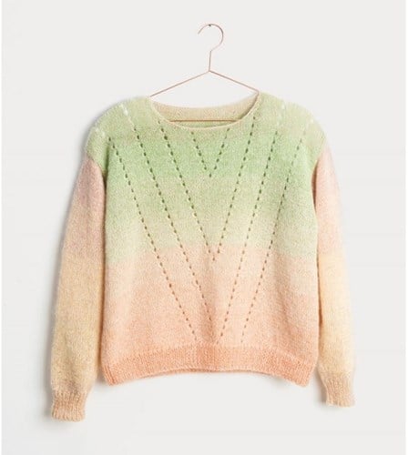 Knitting Pattern Creative Cotton Dégradé Lucky 8 Sweater-3
