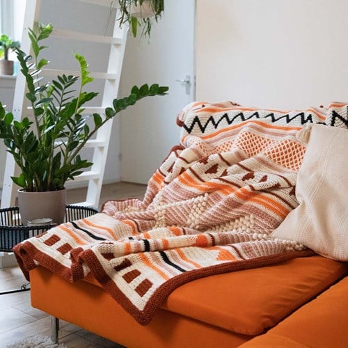 Dream Blanket 6.0 CAL Crochet Kit 01 Chestnut - Sunset - Rosé