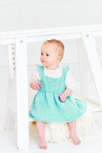 Knitting pattern Stylecraft Baby Sparkle Dresses-2