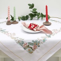 Rico Christmas Rose Tablecloth Embroidery Kit