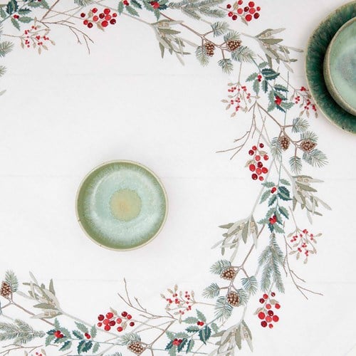 Rico Christmas Wreath Tablecloth Embroidery Kit
