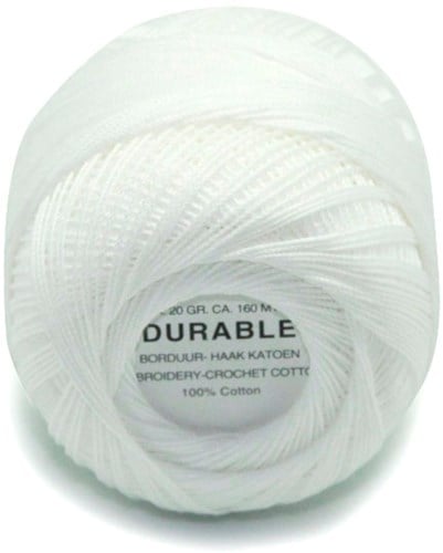 Durable Embroidery and Crochet cotton 1000 White