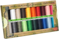 Gütermann Sewing Thread Set with Sewing Gauge and Seam Ripper - 11 spools 