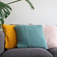 Yarn and Colors Moss and Cross Cushion Knit Kit 1-3