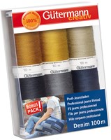 Gütermann Sewing Thread Set Denim - 6 spools