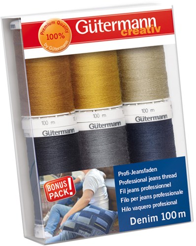 Gütermann Sewing Thread Set Denim - 6 spools