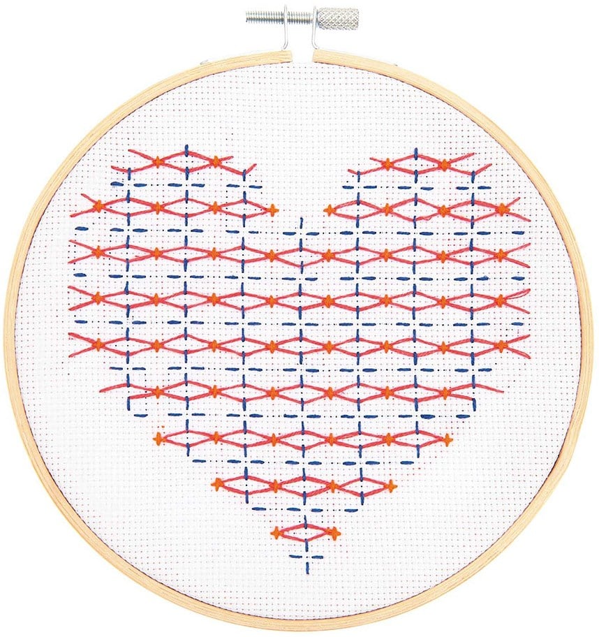 Rico Embroidery kit Sashiko heart 