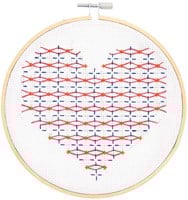 Rico Embroidery kit Sashiko heart-2