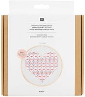Rico Embroidery kit Sashiko heart