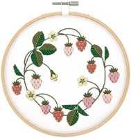 Rico Design Embroidery Kit Strawberry Crown Ø 15 cm-2