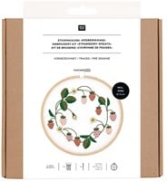 Rico Design Embroidery Kit Strawberry Crown Ø 15 cm