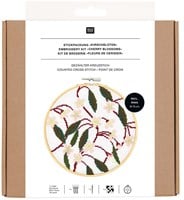 Rico Design Embroidery Kit Cherry Blossom Ø 15 cm