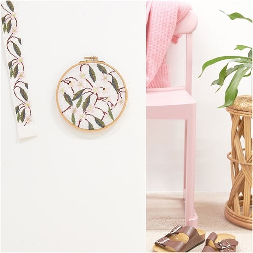 Rico Design Embroidery Kit Cherry Blossom Ø 15 cm-3