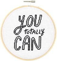 Rico Design Embroidery Kit "you totally can" Ø 15 cm-2