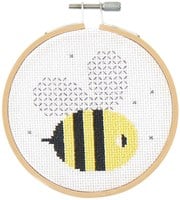 Rico Design Embroidery Kit Bee Ø 10 cm-2