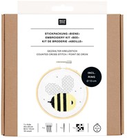 Rico Design Embroidery Kit Bee Ø 10 cm