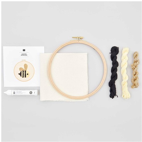 Rico Design Punch needle kits Bee Ø 21,5 cm-2