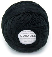 Durable Embroidery and Crochet cotton 1001 Black