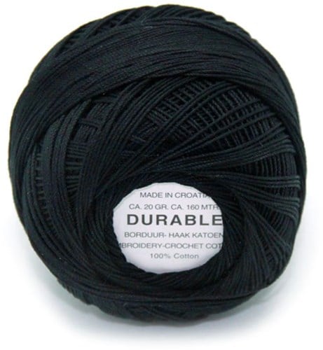 Durable Embroidery and Crochet cotton 1001 Black