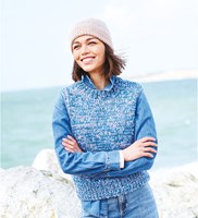 Crochet-knit top Blue For Women | Maje
