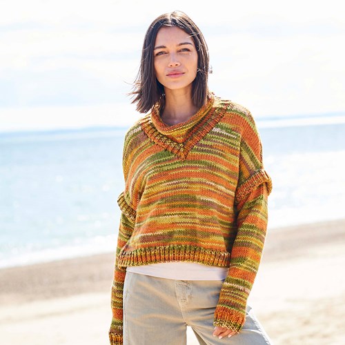Stylecraft knitting pattern For the Love of Stripes Poncho and Sweater-2