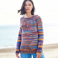 Stylecraft knitting pattern For the Love of Stripes Cowlneck- and Roundneck Sweater