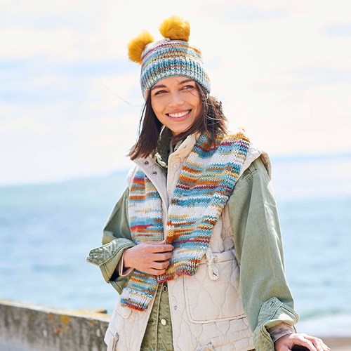 Stylecraft knitting pattern For the Love of Stripes Scarfs and Hats (4 designs)