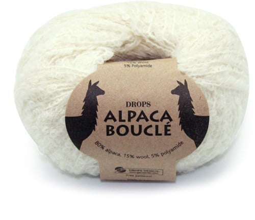 Drops Alpaca Bouclé Uni Colour 100 Off White