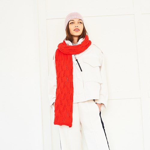 Stylecraft knitting pattern Softie Striped- and Lace Hat and Scarf (2 designs)-2