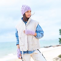 Stylecraft knitting pattern Relove Rope Cable Slouch Hat and Wristwarmers (4 designs)-3
