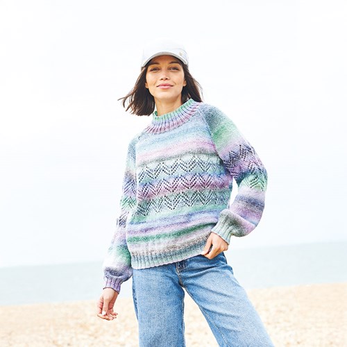 Stylecraft knitting pattern Chromatic Round- And Turtle Neck Sweater (2 designs)