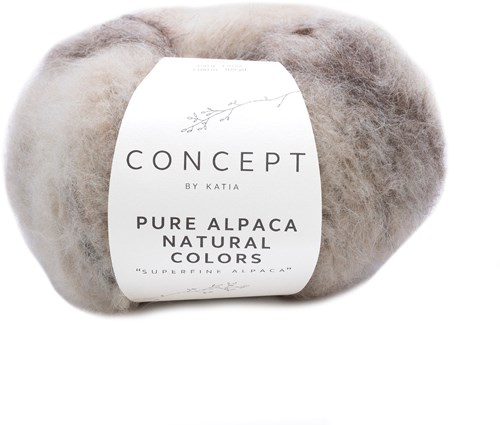 Katia Pure Alpaca Natural Colors 101 Ecru-Mink-Brown