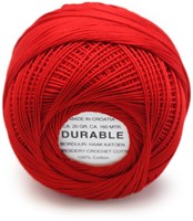Durable Embroidery and Crochet cotton 1025 Red