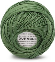 Durable Embroidery and Crochet cotton 1048 Moss Green