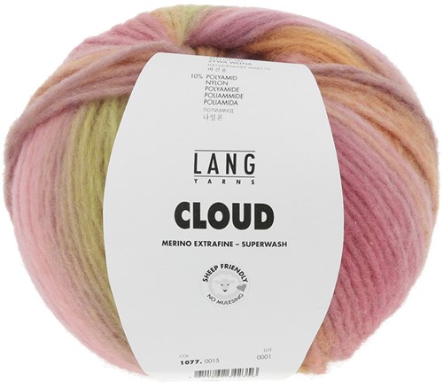Lang Yarns Cloud 015 Rose/Orange/Lime